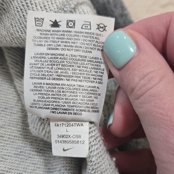 Nike Ohio State University Heathered Gray and Black Crewneck, Size Large - Picture 7 of 7